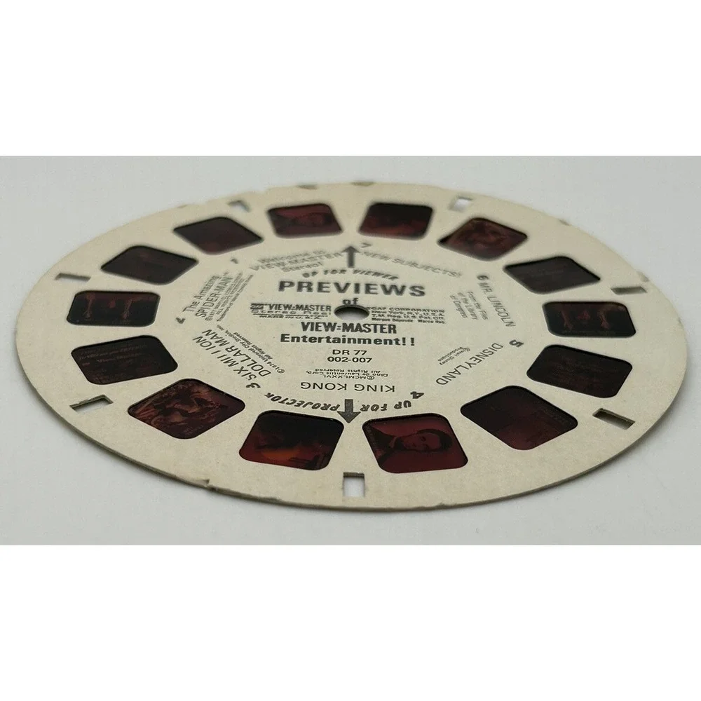 GAF View-Master 1977 Previews Viewmaster Reel Vintage King Kong Disneyland Reel‎